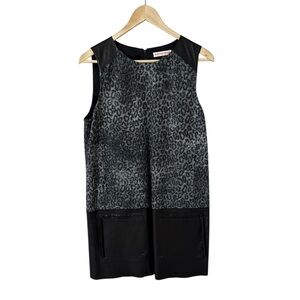 Rebecca Taylor Gray Leopard Print Dress